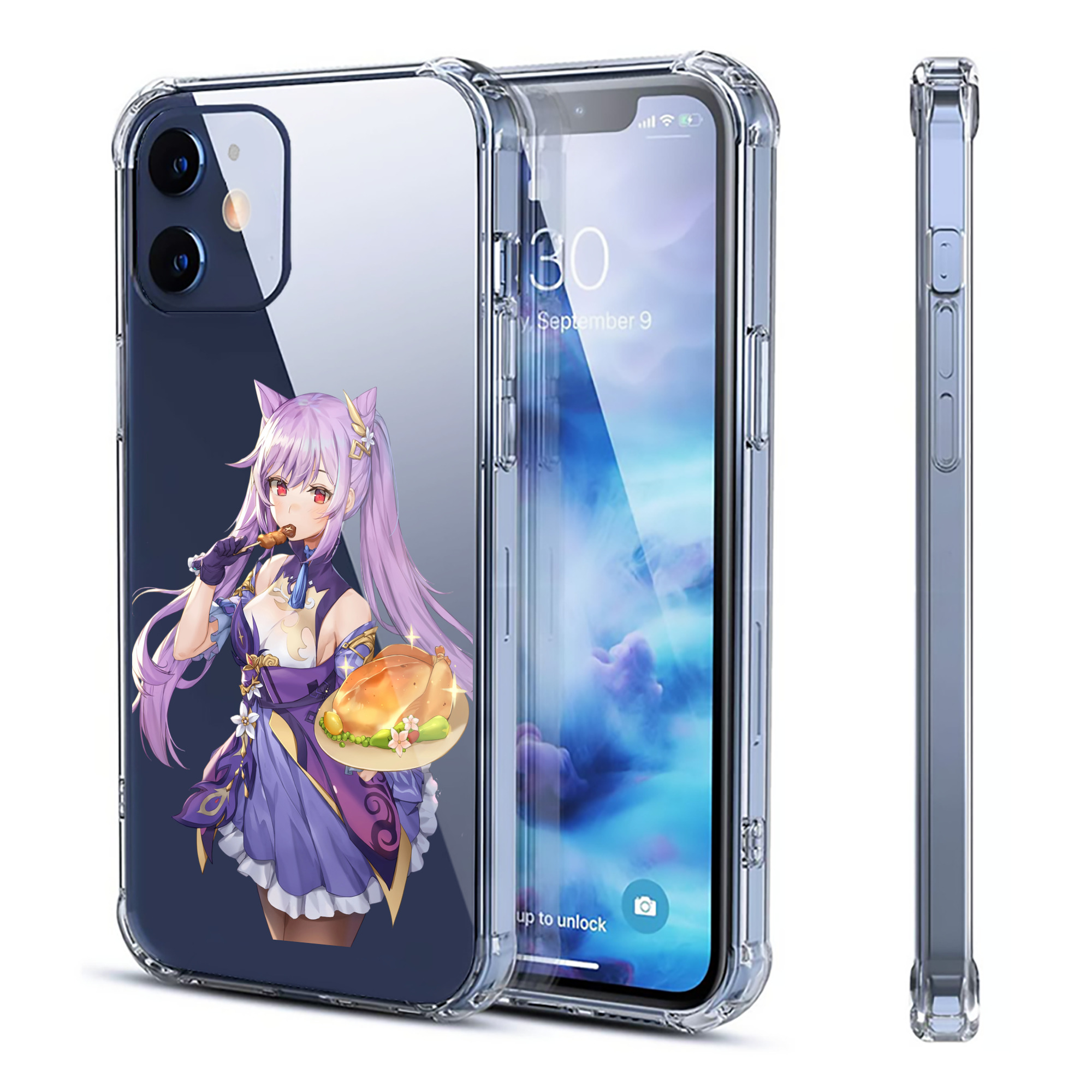 げんし神 刻晴 こくせい genshin Kokusei 【iPhone 12シリーズ対応】透明スマホケース（クリアソフトケース）